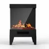 Style Selections Electric Stove with Flame Effect and 3-Sided Window - 24.6-in x 15.98-in - Black -Garden Decor Style 10635004 L
