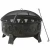 Style Selections Fire Pit - Antique Steel - Wood Burning - 21 21/32-in H x 30-in W x 30-in D -Garden Decor Style 11875021 L
