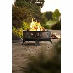 Style Selections Fire Pit - Antique Steel - Wood Burning - 21 21/32-in H x 30-in W x 30-in D 8 Style Selections Fire Pit - Antique Steel - Wood Burning - 21 21/32-in H x 30-in W x 30-in D -Garden Decor Style 11875021c L