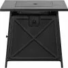 Bali Outdoor Fire Pit - Black - Steel - 50,000-BTU - 24 51/64-in H x 28-in W x 28-in D -Garden Decor Style 11875029 L