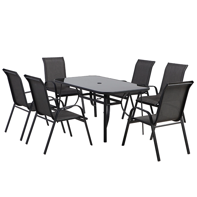 Styles Selections Patio Dining Set Florence - Grey - 6 Places 3 Styles Selections Patio Dining Set Florence - Grey - 6 Places