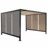 Steel Pergola with Canvas - 10' x 12' x 7' - Grey and Black 1 Steel Pergola with Canvas - 10' x 12' x 7' - Grey and Black -Garden Decor Style 20235112 L
