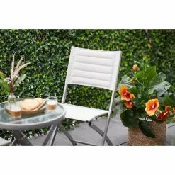 Style Selections 3-Piece Bistro Set with Foldable Chairs -Garden Decor Style 20235190c L