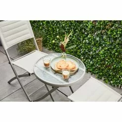 Style Selections 3-Piece Bistro Set with Foldable Chairs -Garden Decor Style 20235190d L