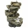 Style Selections Driftwood Lighted Fountain - 19.88-in - Resin - Indoor and Outdoor