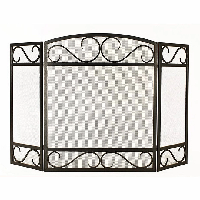 Style Selections 3-Panel Fireplace Screen - Scroll - Steel - 50.2-in x 32-in - Black 3 Style Selections 3-Panel Fireplace Screen - Scroll - Steel - 50.2-in x 32-in - Black