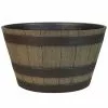Flower Barrel - Resin - Garden Party - 19.3" - Brown