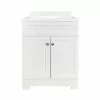 Style Selections Ellenbee Bathroom Vanity with Top White 24-in