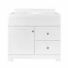 Style Selections Ellenbee Bathroom Vanity with Top - White - 1-Door/2-Drawer - 36-in