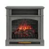 Style Selections Infrared Electric Fireplace with Shelf - 33-in x 33.75-in - 1500 W - Ash Grey -Garden Decor Style 32255007 L