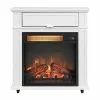 Style Selections Rolling Electric Fireplace - Infrared - 25.6-in - White Oak -Garden Decor Style 32255009 L