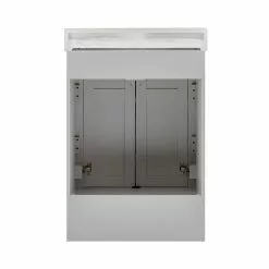 Style Selections Lowry Bathroom Vanity with Mirror - Light Grey - 25-in W x 19-in D x 37-in H -Garden Decor Style 32255010d L