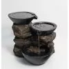 Infinity 3-Tier Outdoor Fountain - 17.13-in - Resin - Brown -Garden Decor Style 33905501 L