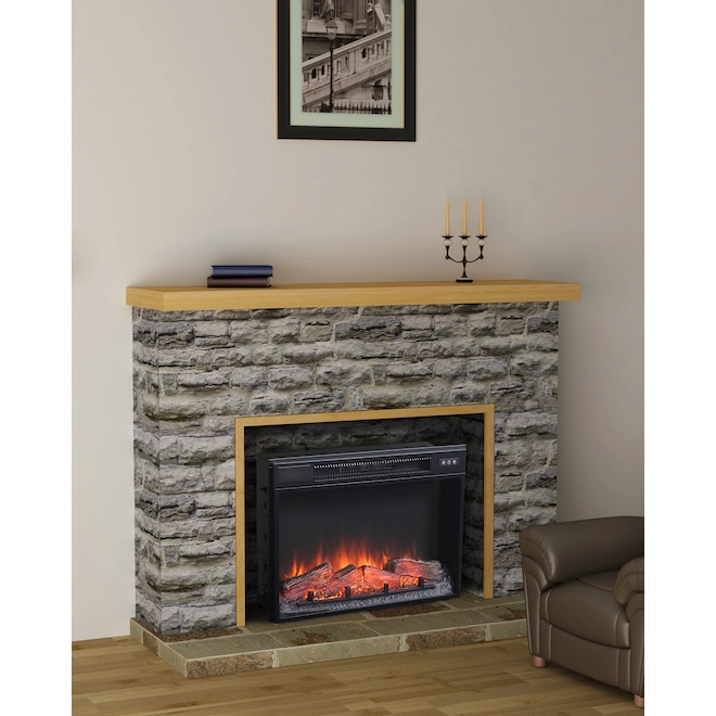 Style Selections Electric Fireplace - 1500 W - 25-in - Black 4 Style Selections Electric Fireplace - 1500 W - 25-in - Black - Image 2