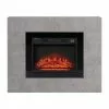 Style Selections Rossa Electric Fireplace with Timer - 23-in - Cement Ash