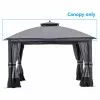 Allen + Roth 10-ft x 12-ft Grey Gazebo Canopy -Garden Decor Style 38115292 L