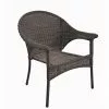 Style Selections Spruce Hills Brown Wicker Stackable Patio Chair -Garden Decor Style 41355012 L