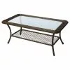 Style Selections Spruce Hills 42-in x 17-in Brown Patio Coffee Table -Garden Decor Style 41355014 L