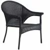 Valleydale Wicker Patio Chair - Stackable - Black -Garden Decor Style 41355022 L