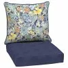 Style Selections Deep Seat Patio Chair Cushions - Polyester - Floral Pattern - Watercolour/Blue - 2-Piece 2 Style Selections Deep Seat Patio Chair Cushions - Polyester - Floral Pattern - Watercolour/Blue - 2-Piece -Garden Decor Style 41537484 L