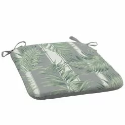 Style Selections Cabana Seat Cushion - Tropical - 18-in x 19-in - Grey