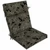 Style Selections 21-in x 20-in Black Outdoor Cushion with High Back -Garden Decor Style 47235039 L
