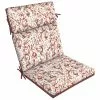 Style Selections 21-in x 20-in Outdoor High Back Red Cushion -Garden Decor Style 47235040 L
