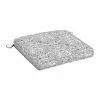 Style Selections 20-in x 20-in Damask Outdoor Grey Cushion -Garden Decor Style 47235041 L