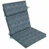 Style Selections 1-Piece Hadrian Tile Blue Geometric High Back Patio Chair Cushion -Garden Decor Style 47235049 L