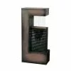 Style Selections 31.5-in x 15-in Grey Metal Lighted Contemporary Fountain -Garden Decor Style 47635015 L