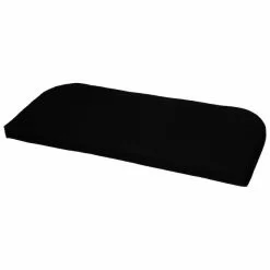 Style Selections 1-Piece Spruce Hills Black Patio Loveseat Cushion