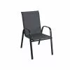 Style Selections Stackable Patio Chair - Powder-Coated Frame - Charcoal Grey -Garden Decor Style 48655022 L
