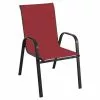 Style Selections Stackable Patio Chair - Powder-Coated Frame - Red -Garden Decor Style 48655023 L