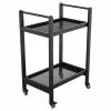 Service Cart - 16.14" x 27.95" x 28.95" - Black