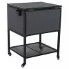 Style Selections Cooler on Wheels - Steel/Sling - 23'' x 35'' - Black -Garden Decor Style 48655035 L