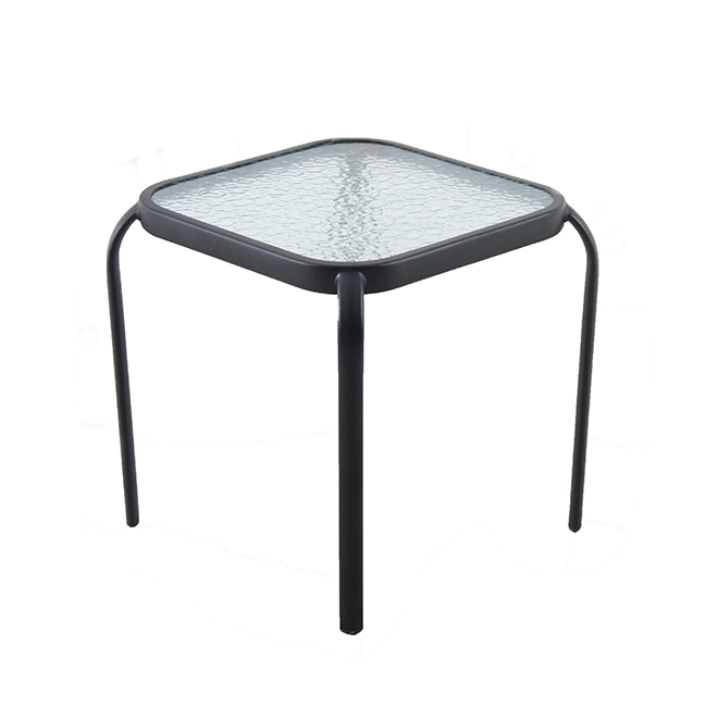 Style Selections Pelham Bay Outdoor Table - Steel and Glass - 16-in x 17-in - Black 3 Style Selections Pelham Bay Outdoor Table - Steel and Glass - 16-in x 17-in - Black