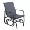Style Selections Black Glider Patio Chair - 24-in x 36-in x 27-in - Steel -Garden Decor Style 48655068 L