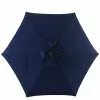 Style Selections Blue Fabric and Steel 7.5-ft Umbrella -Garden Decor Style 48655078 L