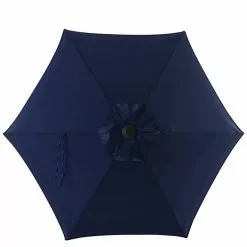 Style Selections Blue Fabric and Steel 7.5-ft Umbrella