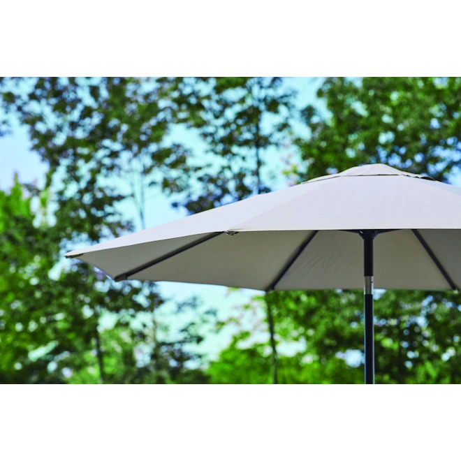 Style Selections Umbrella - 9-ft - Aluminum/Fabric - Grey 4 Style Selections Umbrella - 9-ft - Aluminum/Fabric - Grey - Image 2