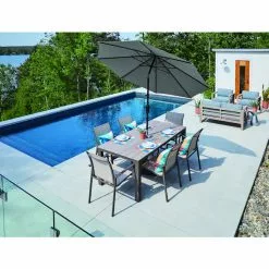 Style Selections Umbrella - 9-ft - Aluminum/Fabric - Grey 9 Style Selections Umbrella - 9-ft - Aluminum/Fabric - Grey -Garden Decor Style 48655082d L