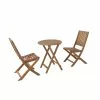 Style Selections Danforth Rea Bistro Set - Wood - 3-Piece - Brown -Garden Decor Style 48655111 L