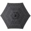 Style Selections Striped Market Umbrella - 7.5-ft x 7.5-ft - Polyester - Black