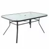 Style Selections Pelham Bay Rectangle Dining Table - Black Steel and Glass - 60-in x 38-in x 28-in 2 Style Selections Pelham Bay Rectangle Dining Table - Black Steel and Glass - 60-in x 38-in x 28-in -Garden Decor Style 48655117 L