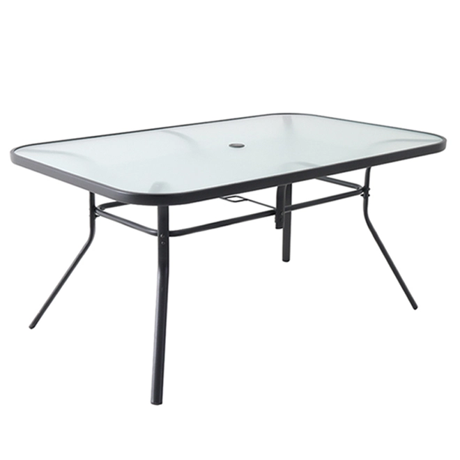 Style Selections Pelham Bay Rectangle Dining Table - Black Steel and Glass - 60-in x 38-in x 28-in 3 Style Selections Pelham Bay Rectangle Dining Table - Black Steel and Glass - 60-in x 38-in x 28-in