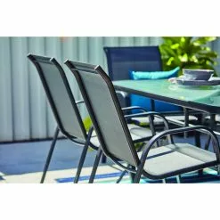 Style Selections Pelham Bay Rectangle Dining Table - Black Steel and Glass - 60-in x 38-in x 28-in 9 Style Selections Pelham Bay Rectangle Dining Table - Black Steel and Glass - 60-in x 38-in x 28-in -Garden Decor Style 48655117d L