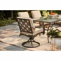 Style Slections Glenn Hill Swivel Patio Chair - Steel and Olefin - Tan - Set of 2 8 Style Slections Glenn Hill Swivel Patio Chair - Steel and Olefin - Tan - Set of 2 -Garden Decor Style 48655119c L