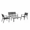 Style Selections Carlson 4-Piece Metal Frame Patio Conversation Set -Garden Decor Style 48655136 L