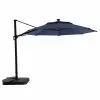 Style Selections 11-ft Offset Umbrella - Navy - Aluminum 2 Style Selections 11-ft Offset Umbrella - Navy - Aluminum -Garden Decor Style 48655150 L