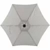 Style Selections Market 7.5-ft Push-Button Round Patio Umbrella with Black Metal Frame